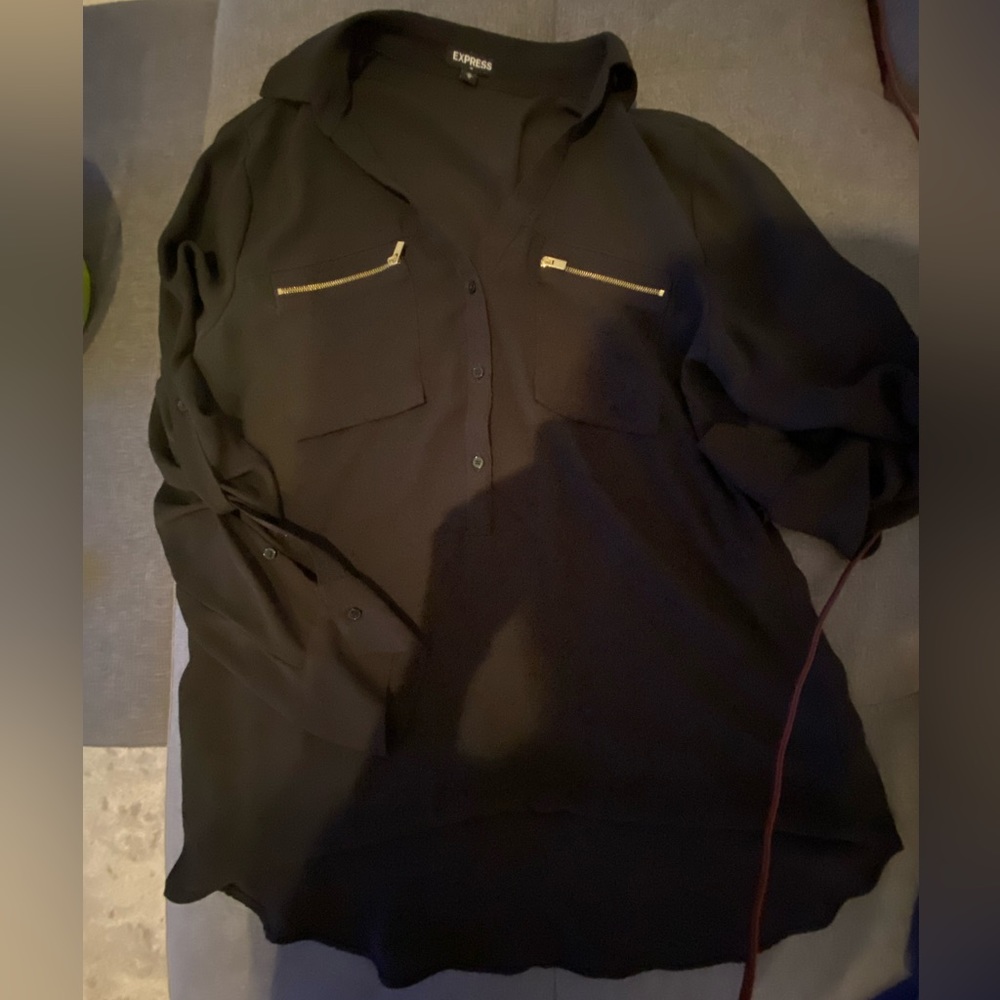 Woman’s black business blouse. Express size M. (This wasn’t sold order canceled)